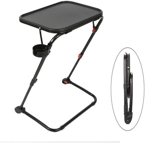 Review: No Tools Adjustable Folding TV Tray Table Desk