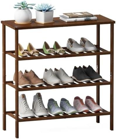 Review: Big Bamboo Shoe Rack Organizer – Space Saving Closet Entryway Organizer