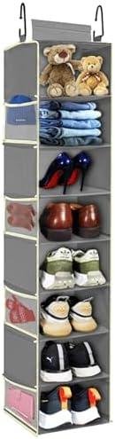 Review: Large-Sized Hanging Shoe Organizer 8-Shelf Grey