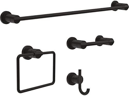 Delta Nicoli 4-Piece Bath Hardware Set Review: Matte Black Elegance