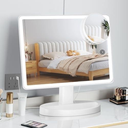 Funtouch Large Led Makeup Mirror Review: Bright, Versatile, and Portable