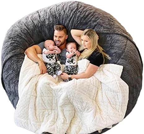 Review: 6FT Giant Faux Fur Bean Bag Cover for Adults – Fluffy & Washable