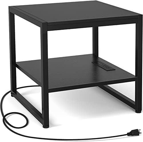 Review: Homieasy 20 Inch Square End Table with Charging Station