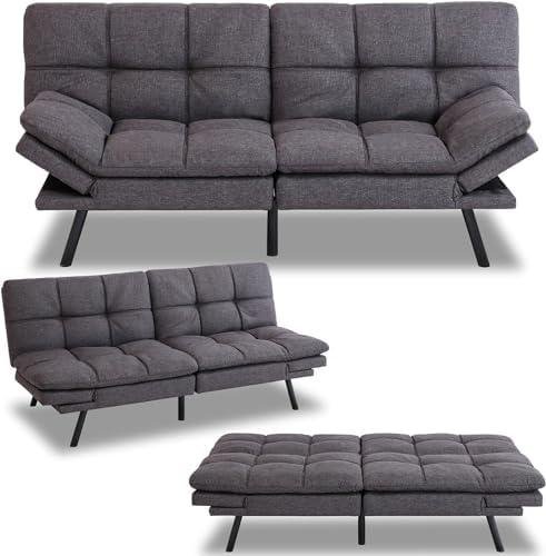 MUUEGM Modern Memory Foam Futon Sofa Bed Couch Review