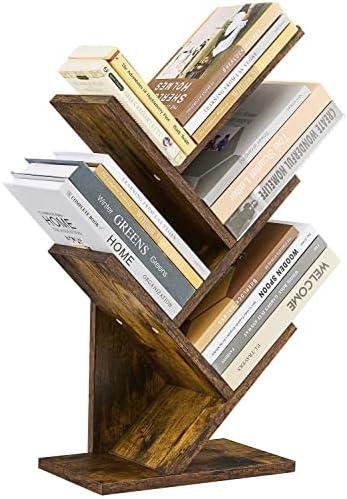 Hoctieon Tree Bookshelf Review: Rustic Brown Utility Organizer