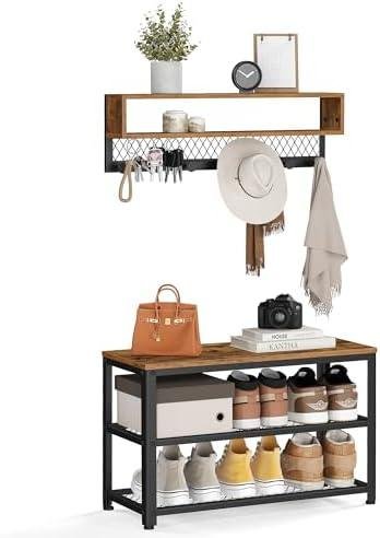 Review: VASAGLE Coat Rack Shoe Bench – Industrial Style Entryway Furniture