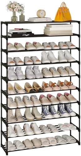 Calmootey 10-Tier Shoe Rack Review: Practical and Stylish Shoe Storage Solution