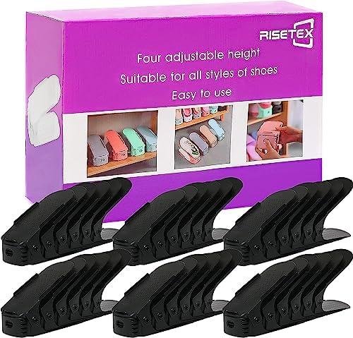 RISETEX Shoe Slots Organizer Review: Double Your Storage Space with These 36 Pack Shoe Organizers