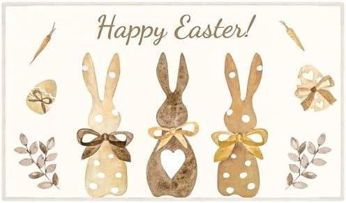 Happy Easter Rabbits Decorative Doormat: A Cute and Practical Addition to Your Home