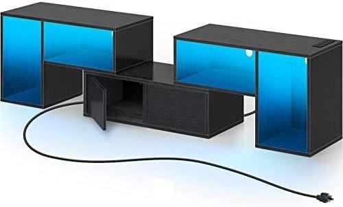 Rolanstar Deformable TV Stand Review: LED Lights & Power Outlets Included