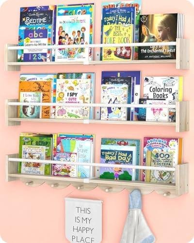 Review: Nursery Book Shelves Set of 3 – A Must-Have for Kids Rooms!