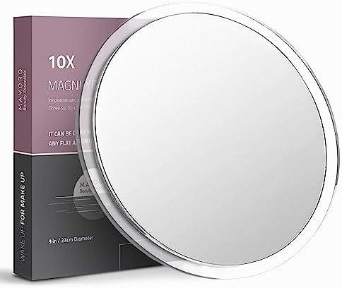 Review: Magnifying Mirror with 3 Suction Cups 9 Inch (10X Magnification)