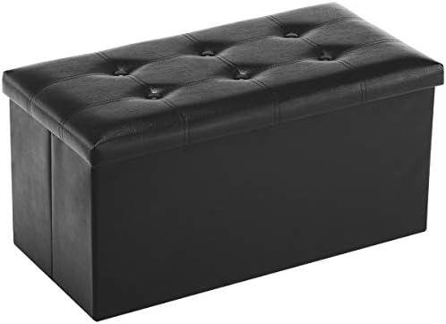 Review: Folding Storage Ottoman Bench, Faux Leather Footrest Couch for Living Room