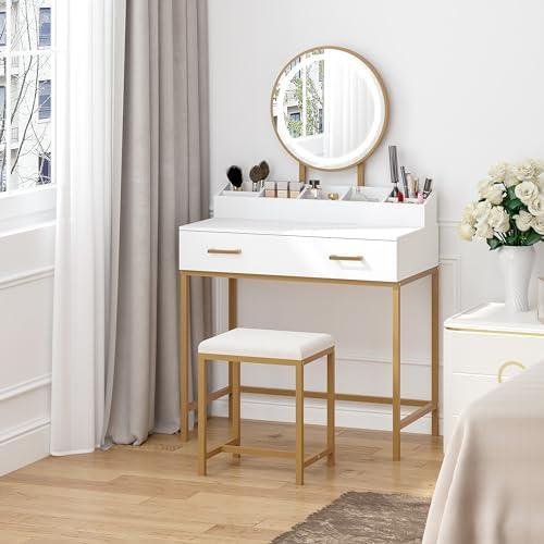 Review: UTEX Makeup Vanity Desk with Mirror and Lights