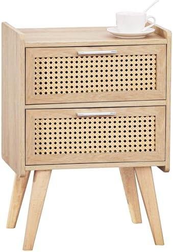 Review: Rattan Nightstand with 2 Decor Drawers – Stylish and Sturdy