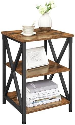 Our Review of VASAGLE 3-Tier Nightstand: Farmhouse Style & Versatile Storage