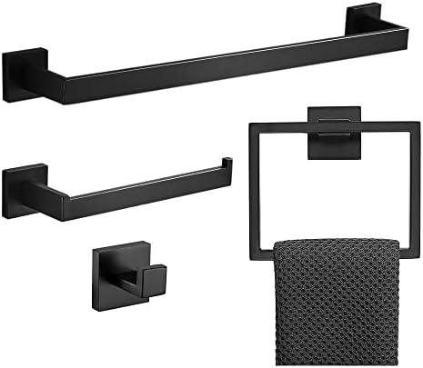 Review: 4-Piece Matte Black Bathroom Hardware Accessories Set