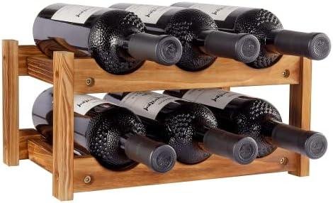 Review: 6-Bottle 2-Tier Wood Wine Rack – Eco-Friendly, Space-Saving, and Versatile