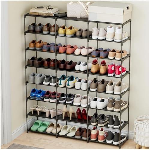 Ultimate Shoe Rack: SMILHELTD 3 Rows 8 Tier Organizer Tower