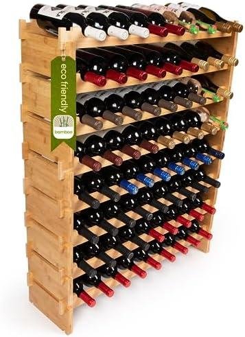 DECOMIL 72 Bottle Bamboo Wine Rack Review: Sturdy, Stylish, and Easy Assembly