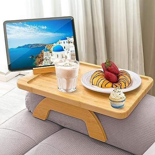 Product Review: Aoutrow Bamboo Couch Arm Tray Table