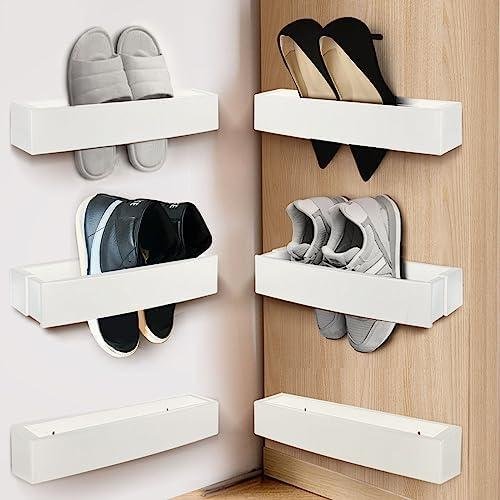 Review: Nirxxiy 6 Pack Adjustable Wall Mounted Shoe Rack