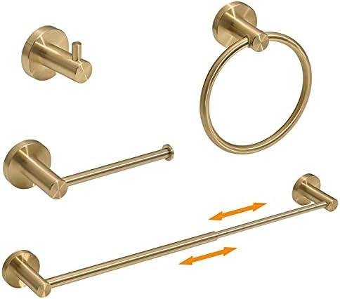 Review: BESy 4 Piece Bathroom Accessories Set – Stainless Steel/Brushed Gold