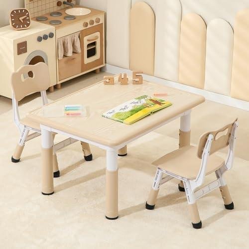 Review: Height-Adjustable Toddler Table and 2 Chairs Set