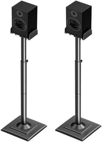 ELIVED Universal Speaker Stands Review: Height Adjustable & Cable Concealing