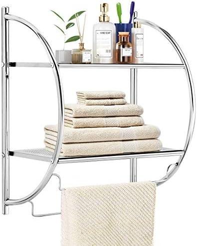 Review: Tangkula Wall Mount 2 Tier Chrome Bathroom Shelf