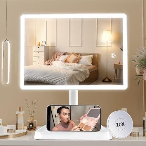 Review: FUNTOUCH Rechargeable Makeup Vanity Mirror with 96 LED Lights and 10x Magnifying Mirror