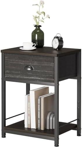 Review: LINGMI Black Nightstand with Storage – Stylish & Functional