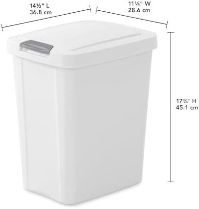 Review: Sterilite 7.5 Gallon​ TouchTop​ Wastebasket - Practical & Space-Saving