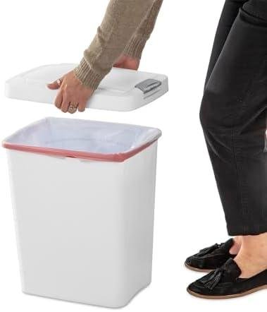 Review: Sterilite 7.5 Gallon TouchTop Wastebasket - Practical & Space-Saving