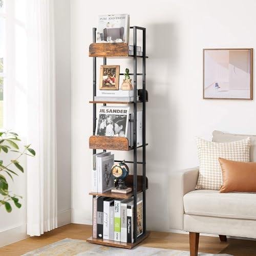 BIKONEY 5-Tier Rotating⁢ Bookshelf‌ Tower Review: Space-Saving & Stylish