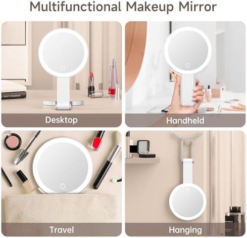 Review: Portable Magnifying Mirror with Light 2-Sided Makeup Mirror 3-in-1 for Home & Travel