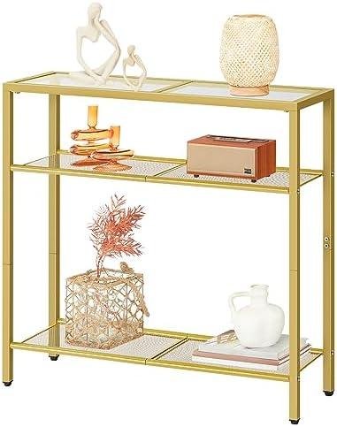 Modern 3-Tier Glass Console Table ‌Review: HOOBRO GD21XG01G1