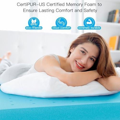 Review: Airensky⁣ Gel Memory Foam Mattress Topper - Cooling & Comfortable