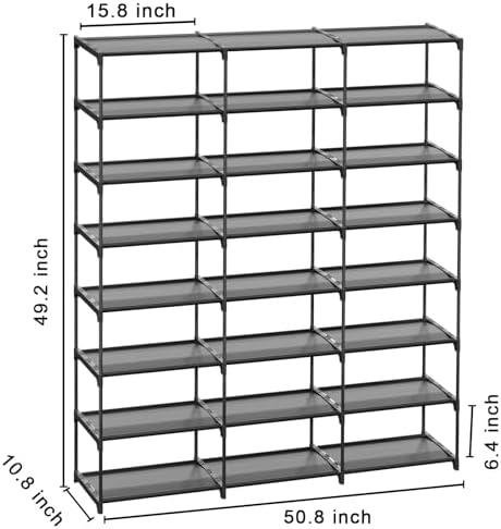 Ultimate Shoe Rack: SMILHELTD 3 Rows 8 Tier Organizer Tower