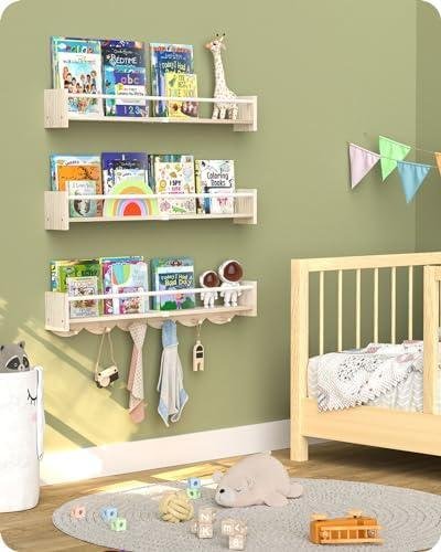 Review: ​Nursery Book Shelves Set⁢ of 3 ‍- A Must-Have ⁢for Kids Rooms!