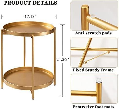 TeoKJ 2 Tier Gold Side Table Review: Elegant, Functional, ‌and Easy⁤ to Clean