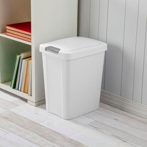 Review: Sterilite 7.5 Gallon TouchTop Wastebasket - Practical & Space-Saving