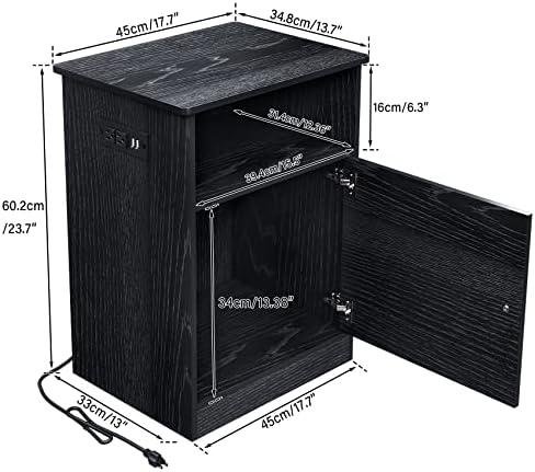 Review: TC-HOMENY Narrow End Table with Charging Station