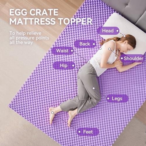 SINWEEK 2 Inch Egg Crate Memory Foam Mattress Topper Review: ‌Back Pain​ Relief ⁤& Comfort