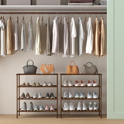 Review: Big Bamboo Shoe Rack Organizer - Space Saving Closet Entryway Organizer