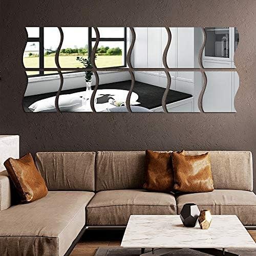 Review: ⁤12PCS Wavy Mirror Wall Stickers - DIY Home Decor for Any Room