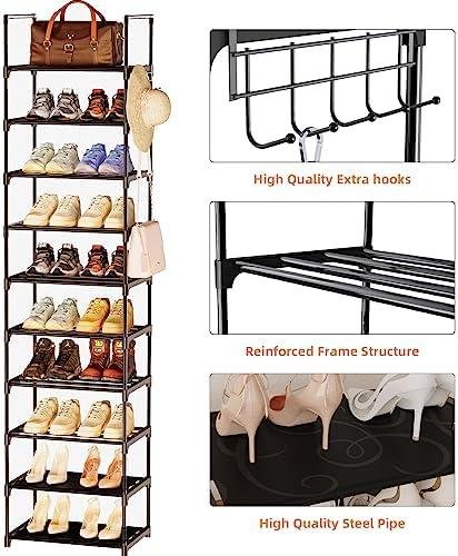 Antigo 10 Tier Tall Shoe ⁤Rack: Efficient⁣ Shoe Storage Solution