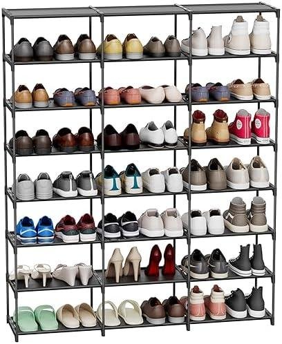 Ultimate ⁢Shoe Rack:⁤ SMILHELTD 3 Rows 8 Tier Organizer Tower