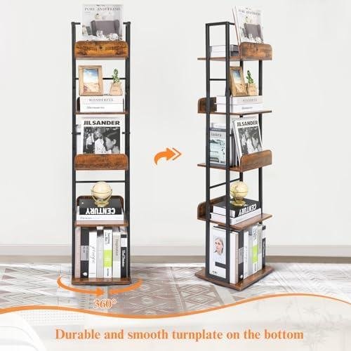 BIKONEY Rotating⁤ Bookshelf Tower Review: Space-Saving and ⁣Stylish