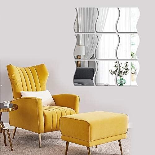 Review:​ 12PCS Wavy ‌Mirror Wall Stickers‌ - DIY​ Home Decor for ⁢Any Room